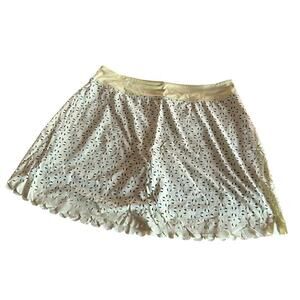 Title Nine pull on skort cut out floral mesh short skirt athletic size Large